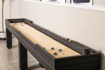 Professional grade shuffle board table located in great room